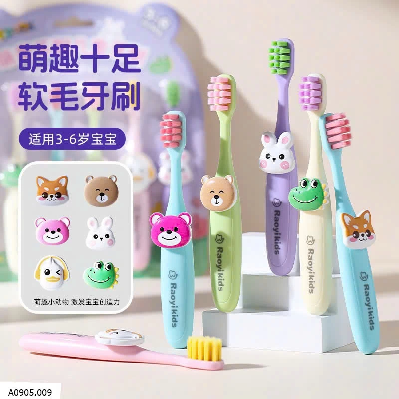 SET 6 BÀN CHẢI CHO BÉ   Sỉ 35k/1 set