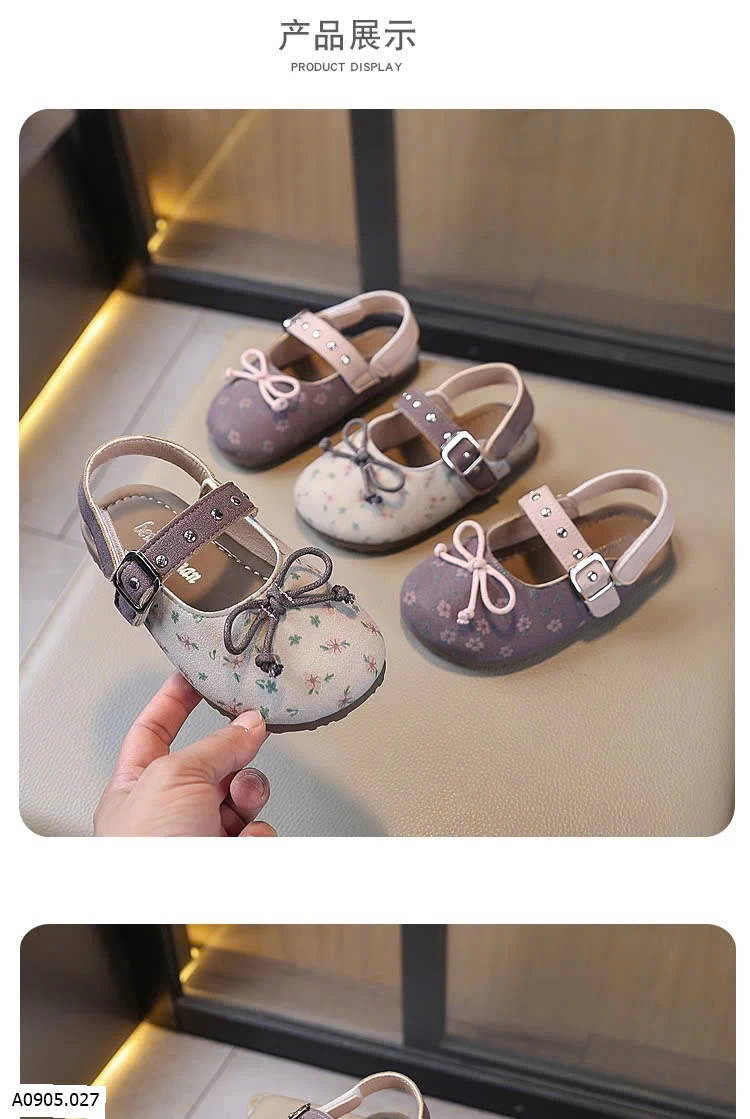 GIÀY BÚP BÊ HOA BÉ GÁI  Sỉ  giá  sz 23-28: 116k  sz 29-34: 126k 