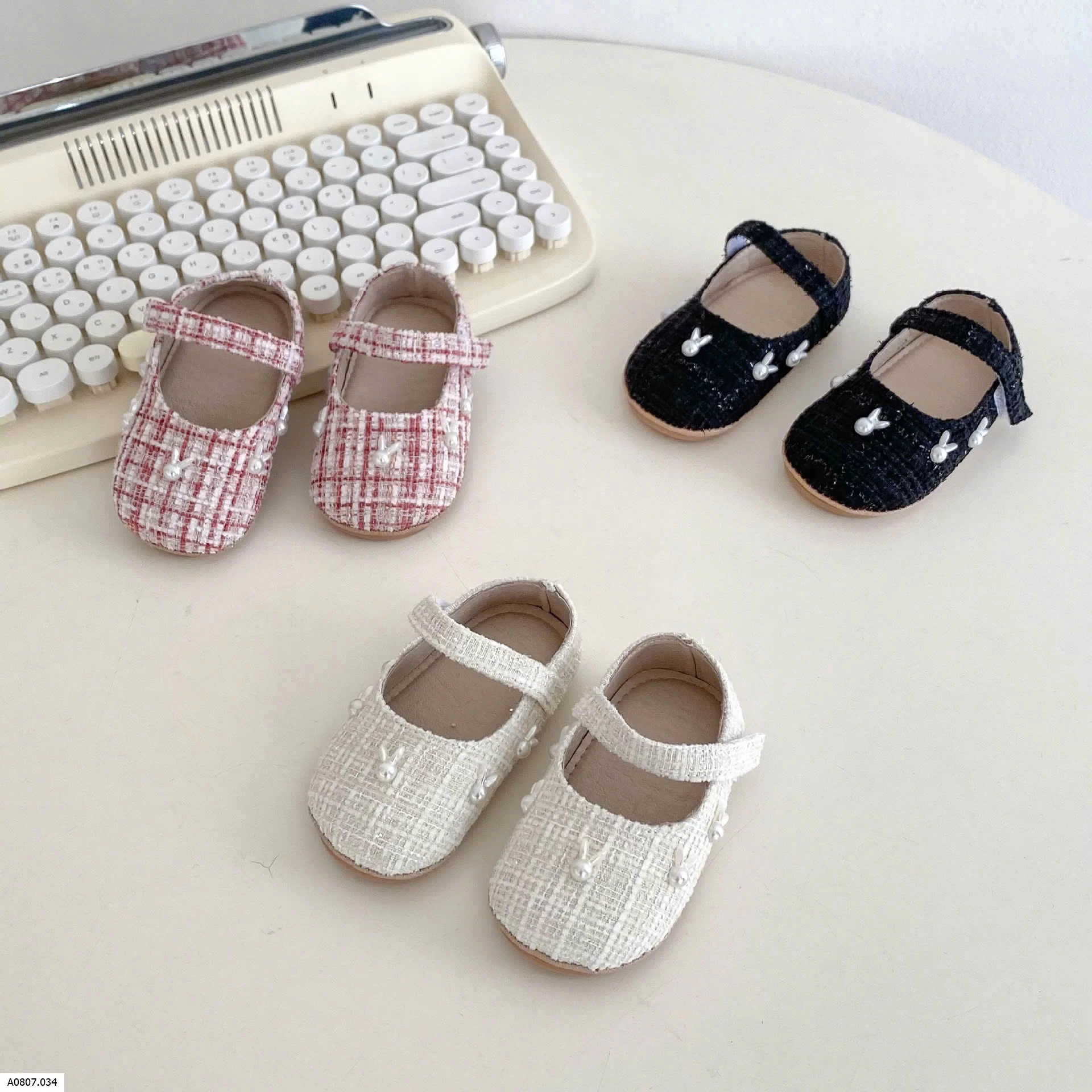 GIÀY BÚP BÊ ĐÍNH THỎ BG Sỉ 119k