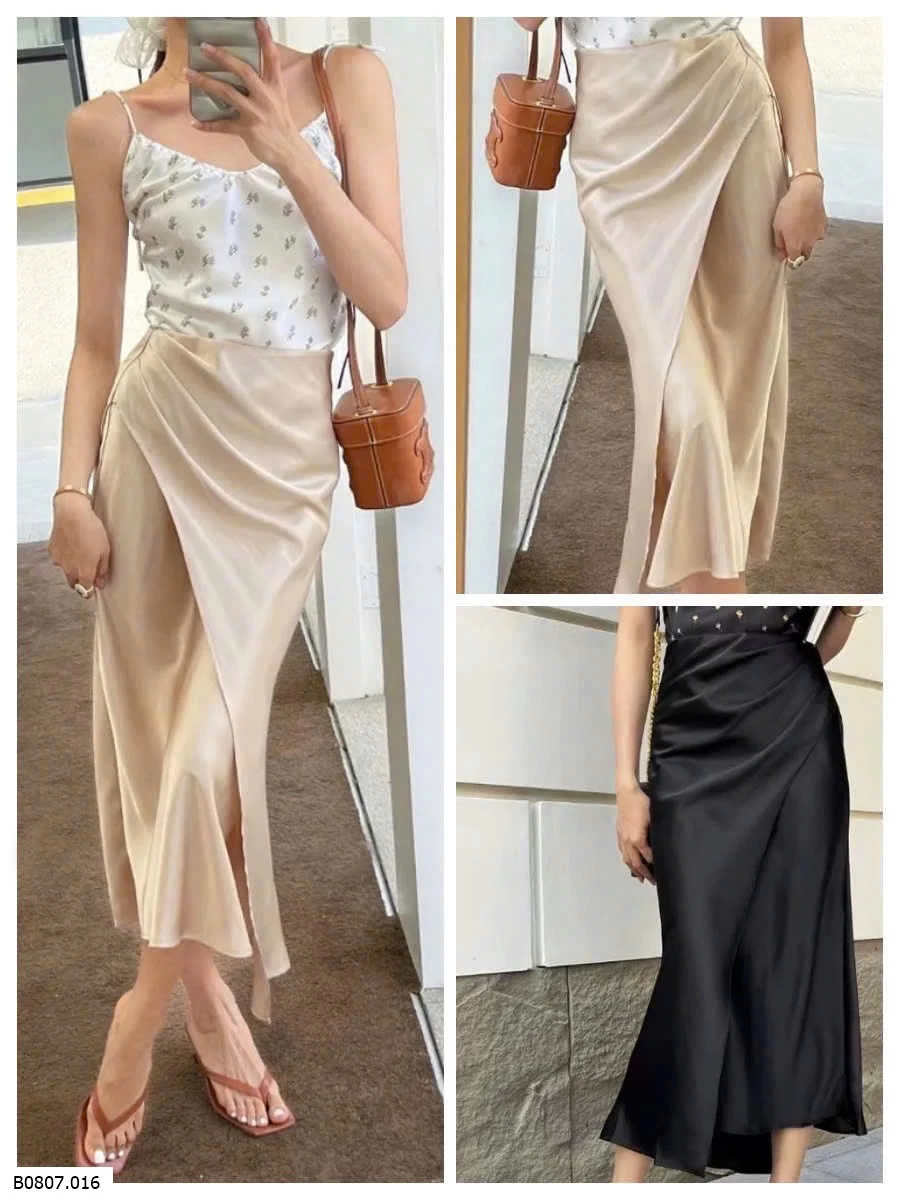 CHÂN VÁY ANNA NHÚN HÔNG XẺ TRƯỚC Sỉ 175k