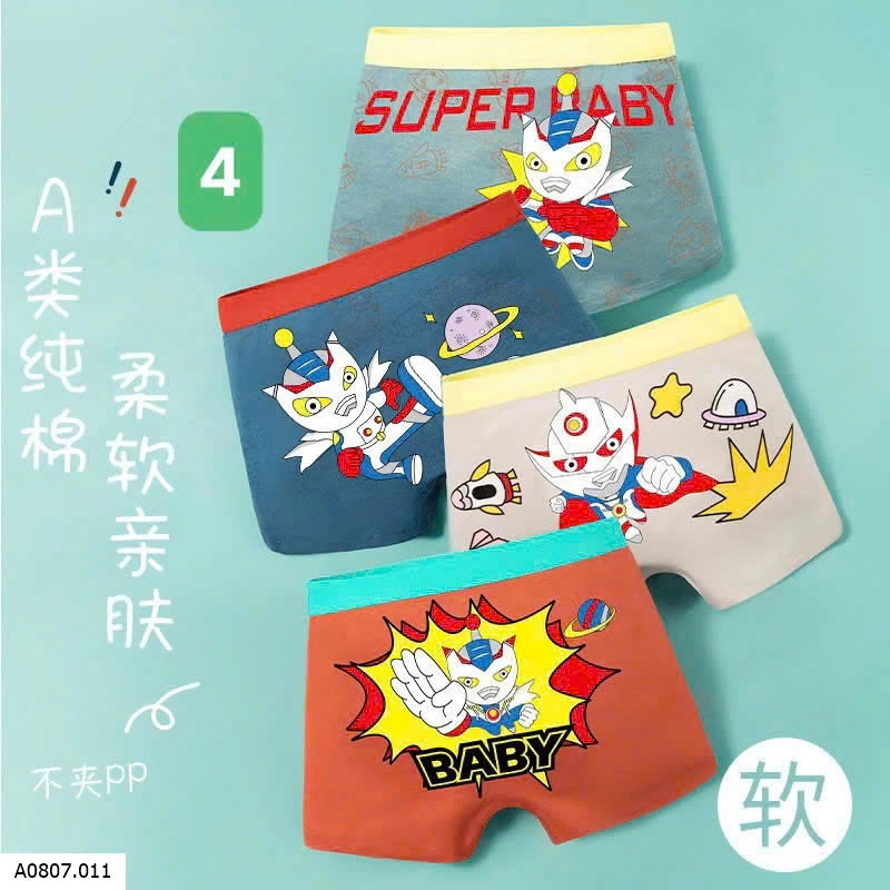 SET 4C QUẦN CHIP CHO BÉ TRAI Sỉ 70k/1 set 4 chiếc 