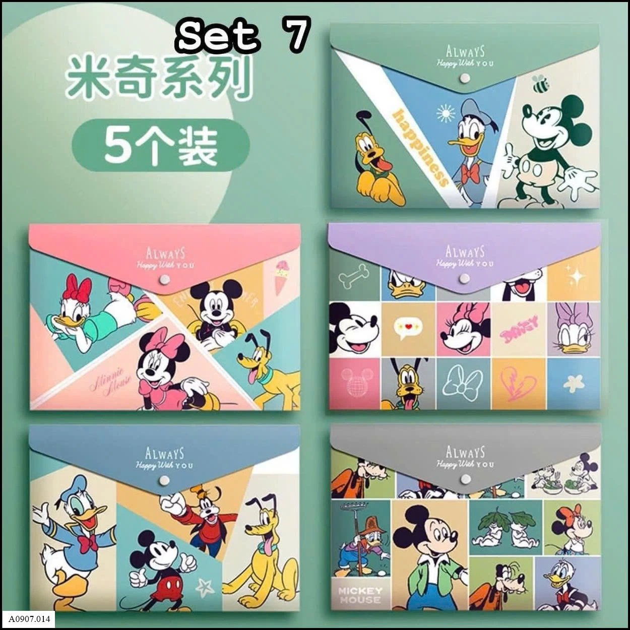 SET 5 BÌA ĐỰNG HỒ SƠ, TÀI LIỆU Sỉ giá 31k/1 set 5c