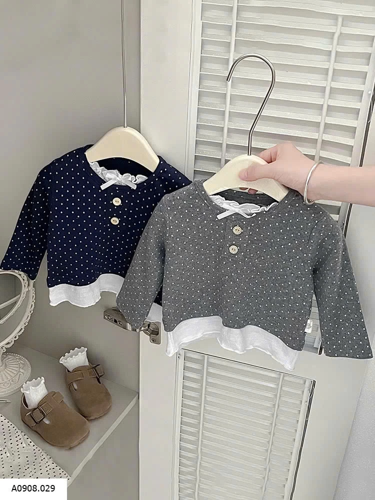 ÁO CHẤM BI DÀI TAY    Sỉ 89k