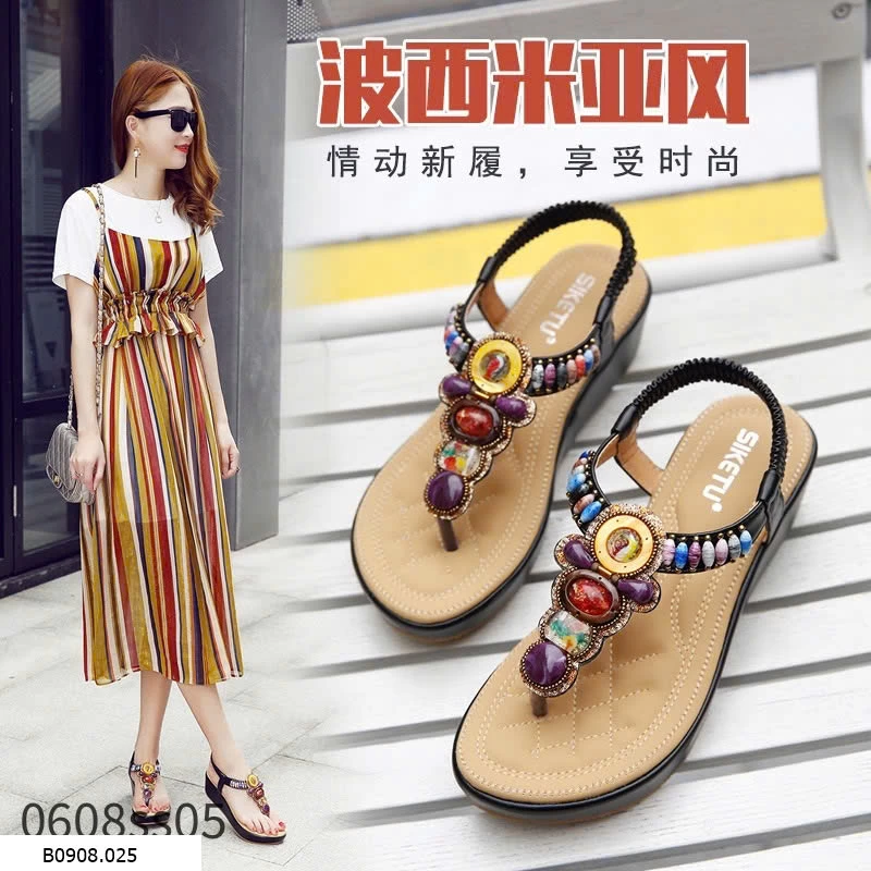 SANDAL ĐẾ XUỒNG BOHO SIKETU  Sỉ 220k