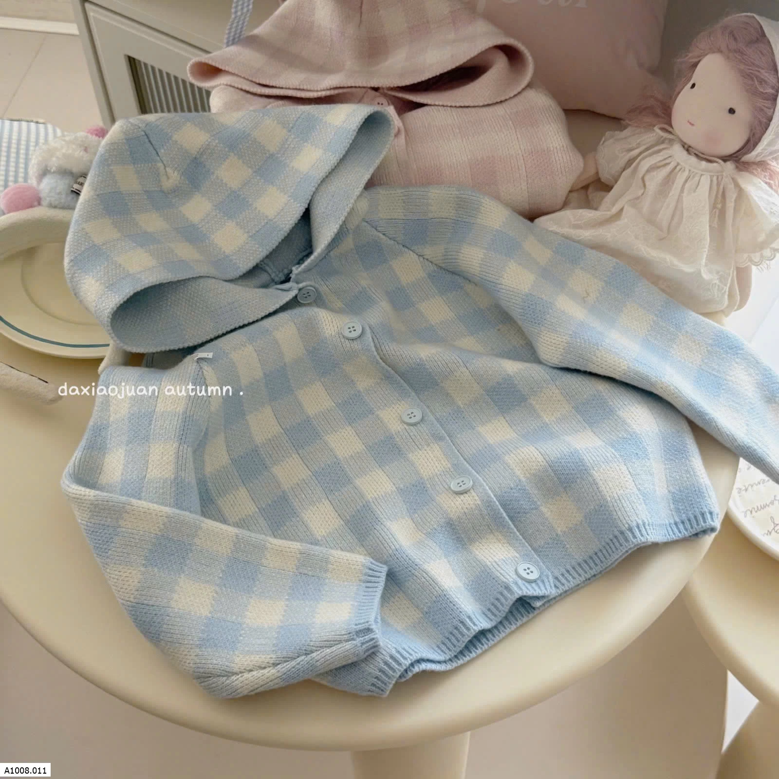 ÁO KHOÁC CARDIGAN LIỀN MŨ PHỐI KẺ CHO BÉ   Sỉ giá  Size 90-130: 197k  Size 140-150: 221k 