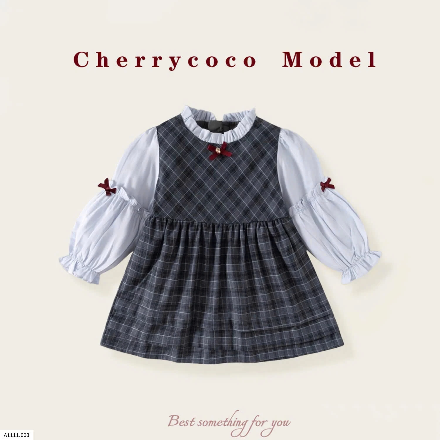 VÁY KẺ CHO BÉ GÁI HÃNG CHERRYCOCO Giá sỉ 212k