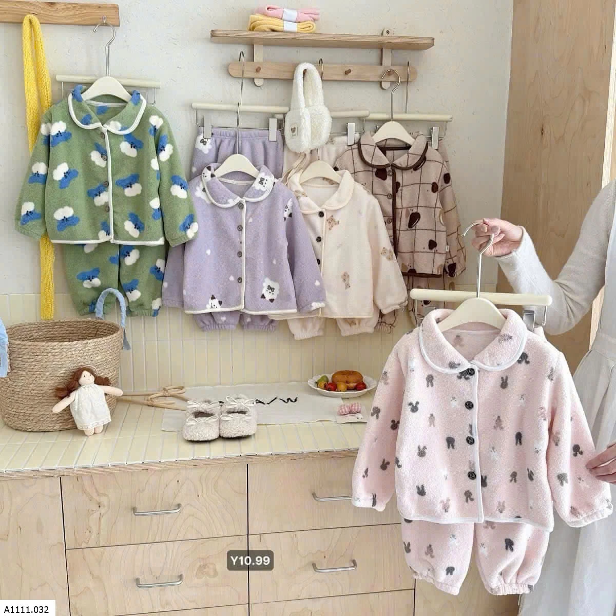 Set pyjama nỉ bông Giá sỉ 110k