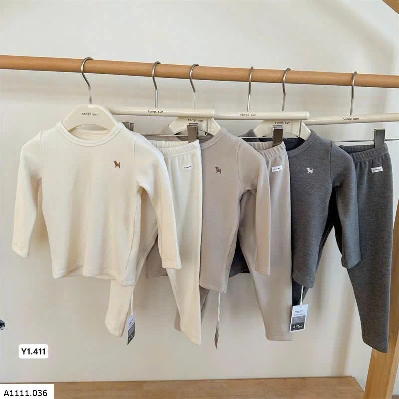 BỘ NỈ BÔNG BLUEDOG CHO BÉ Giá sỉ 110k/b sỉ từ 2 bộ