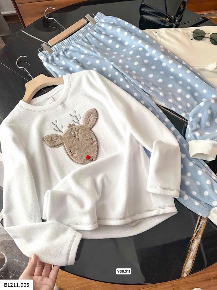 BỘ ĐỒ NGỦ LÔNG CỪU INBLUE  Giá sỉ 195k