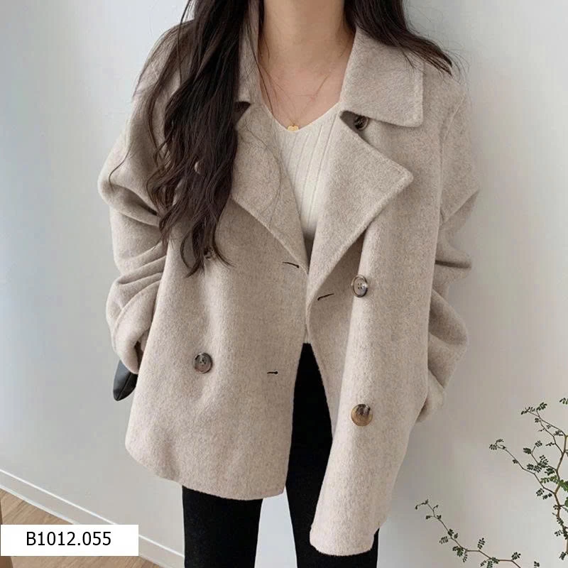 ÁO KHOÁC DẠ NGẮN FORM RỘNG KIỂU HÀN QUỐC   Giá sỉ 250k