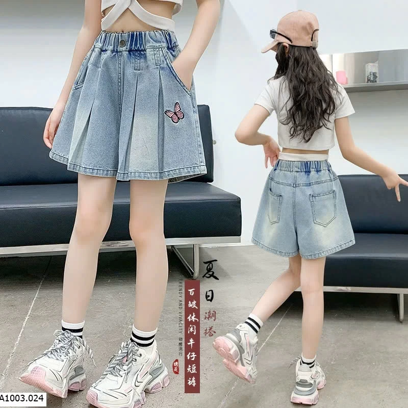 QUẦN SHORT DENIM XẾP LY BG    Sỉ 138k 