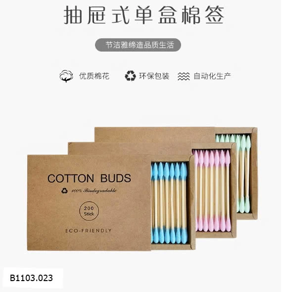 HỘP 200c TĂM BÔNG 2 ĐẦU    Sỉ 23k/1 hộpp