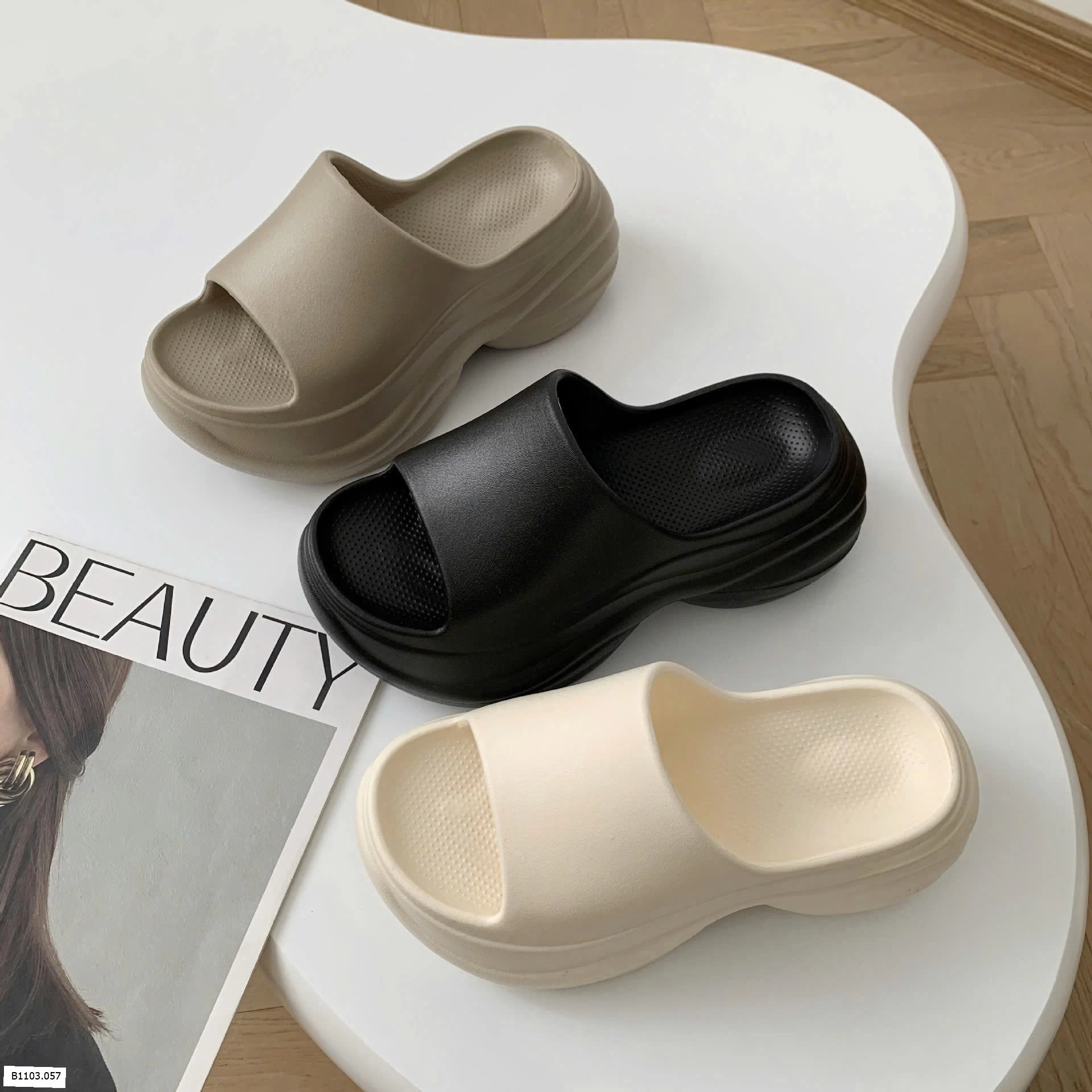 DÉP QUAI NGANG ĐẾ CAO 7cm   Sỉ 100k