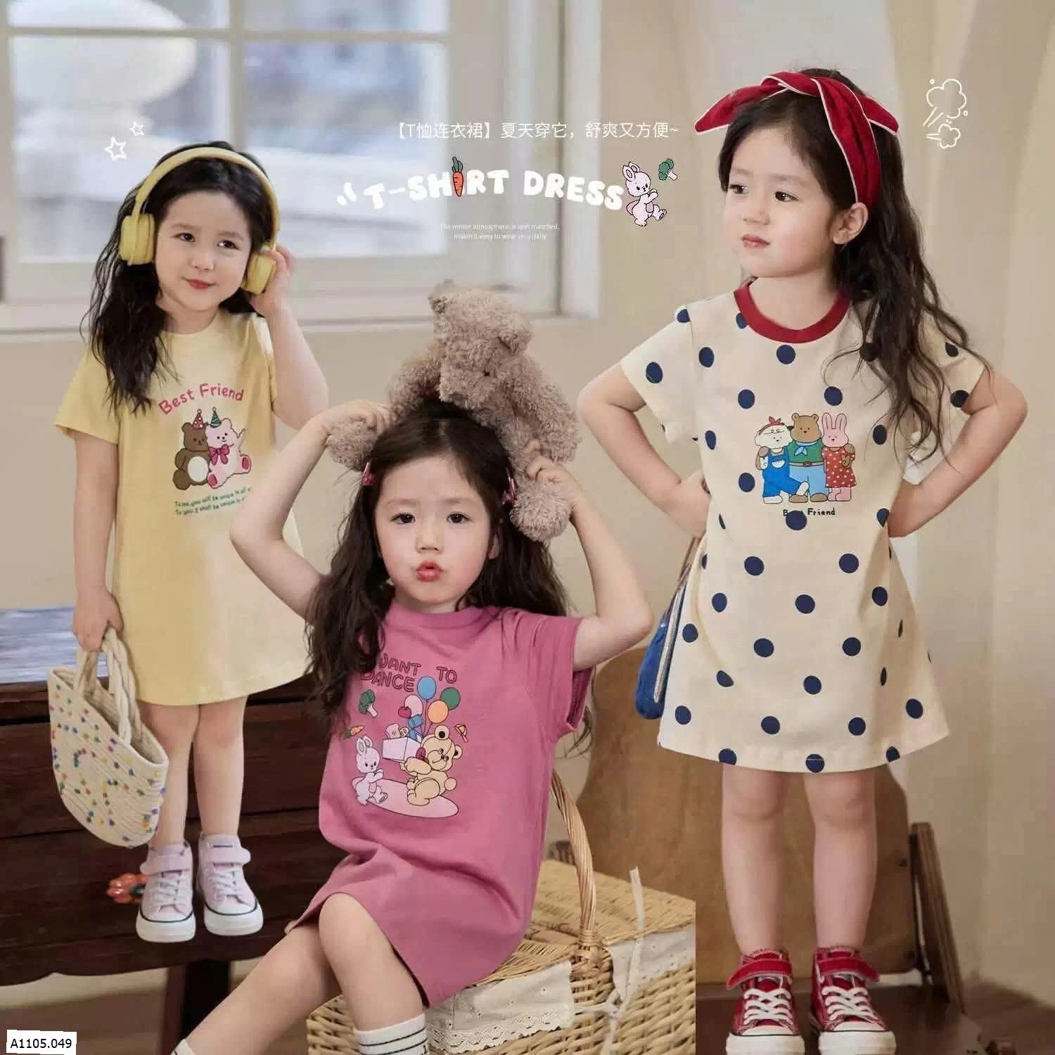 Combo 3 váy xuông  Sỉ 80-110 : 139k /1 set 3 váy 120-150: 165k/ 1 set 3 váy