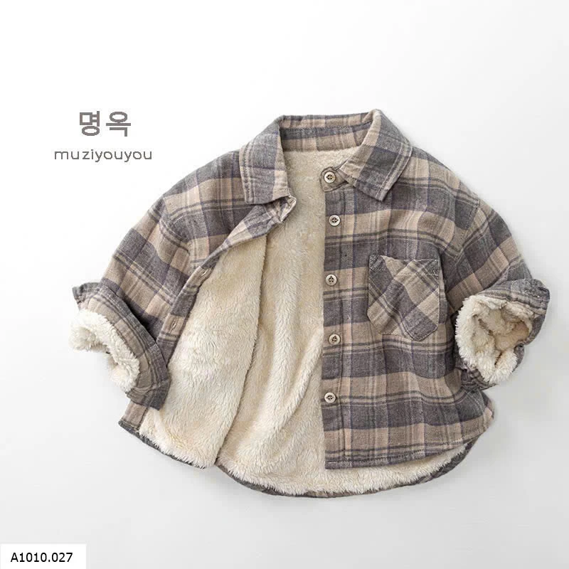 ÁO SƠ MI KẺ LÓT LÔNG BT    Giá sỉ 185k