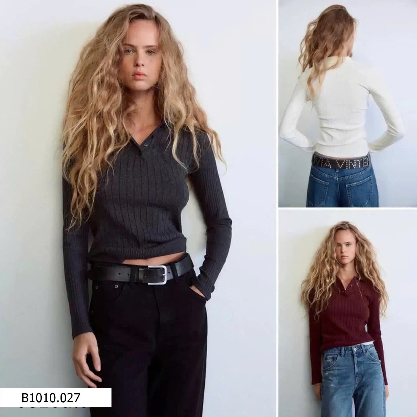 ÁO LEN CỔ POLO KASLEAD NỮ   Giá sỉ 185ka