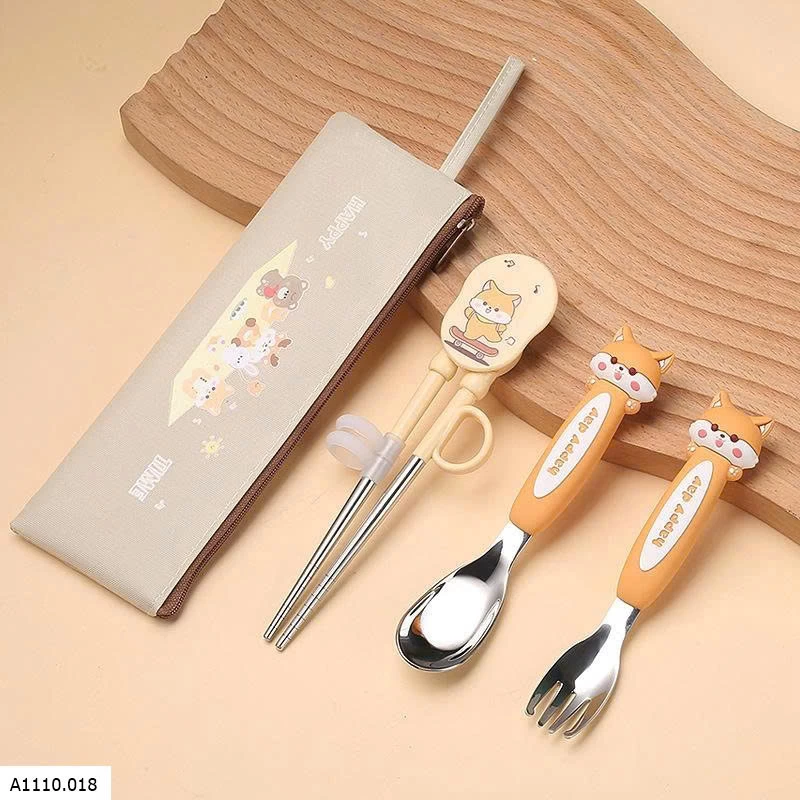 SET MUỖNG NĨA KÈM ĐŨA CHO BÉ   Giá sỉ 73k/ set 4c