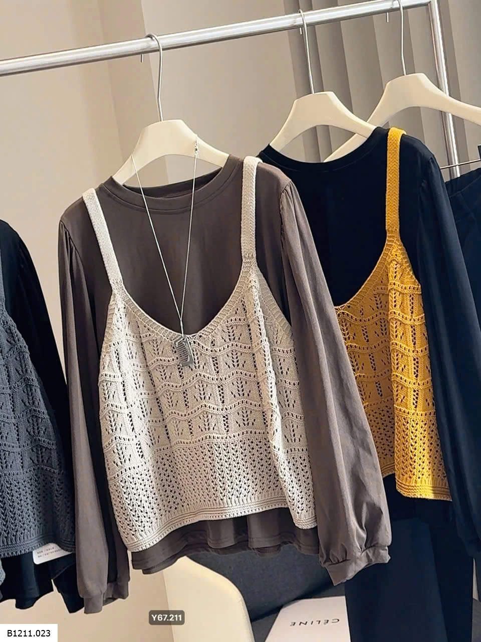 ÁO PHÔNG KÈM GILE LEN Giá sỉ 220k