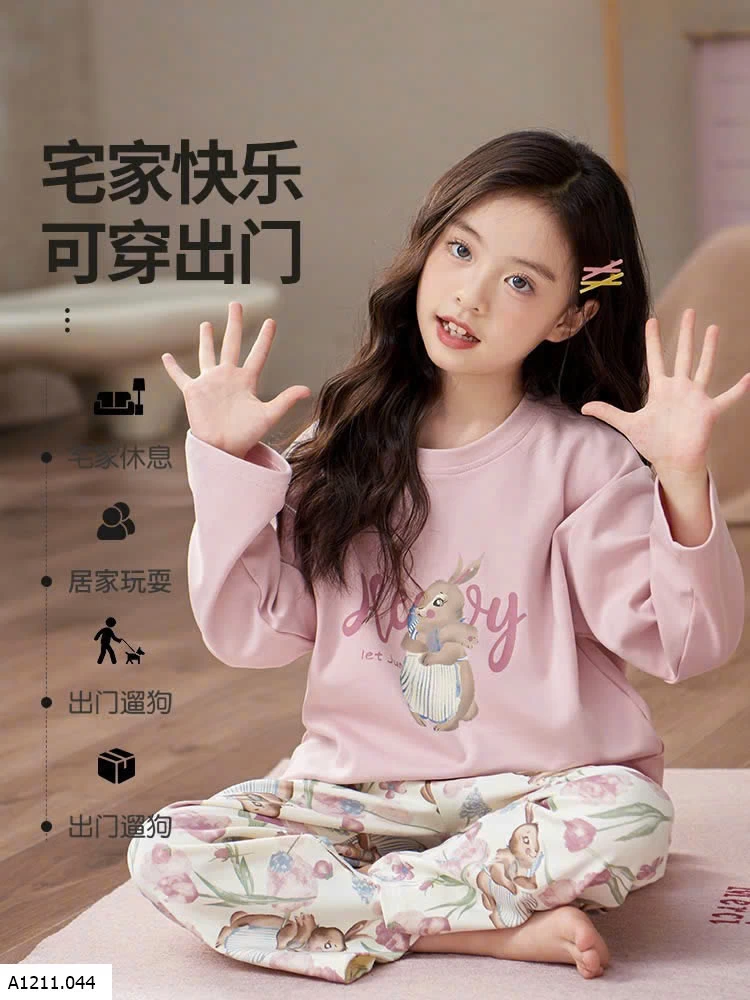 BỘ COTTON BÉ GÁI SZ ĐẠI Giá sỉ Sz bé : 8-16 ==> #169kk - Sz đại: S- XL ===> #209kk