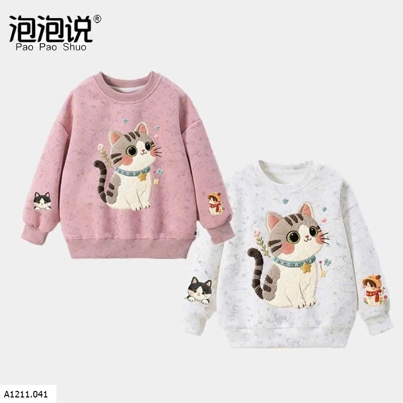 ÁO NỈ MÈO BÉ GADI Giá sỉ 135k