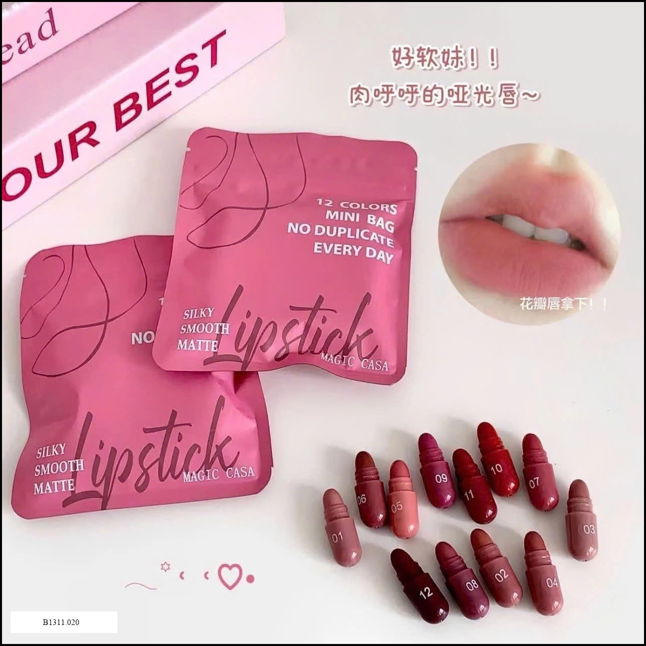 SON SÁP NỘI ĐỊA HÌNH VIÊN THUỐC MINI Giá sỉ 50k/ set 12 thỏi