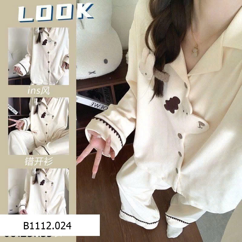 Bộ đồ ngủ thu đông hình cún  Giá sỉ 130k