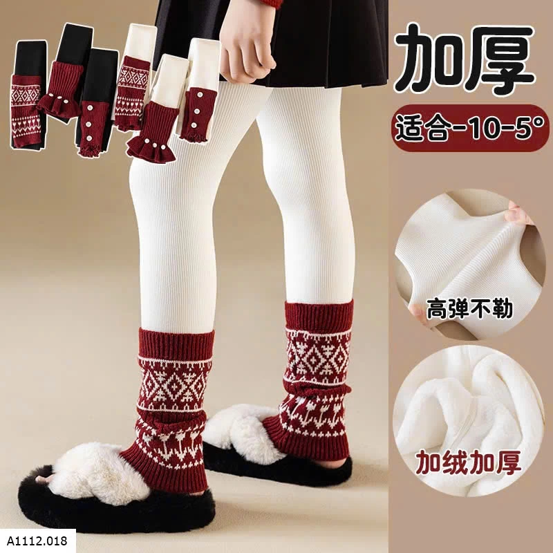 QUẦN TẤT LÓT NHUNG PHỐI ĐỎ Giá sỉ 122k