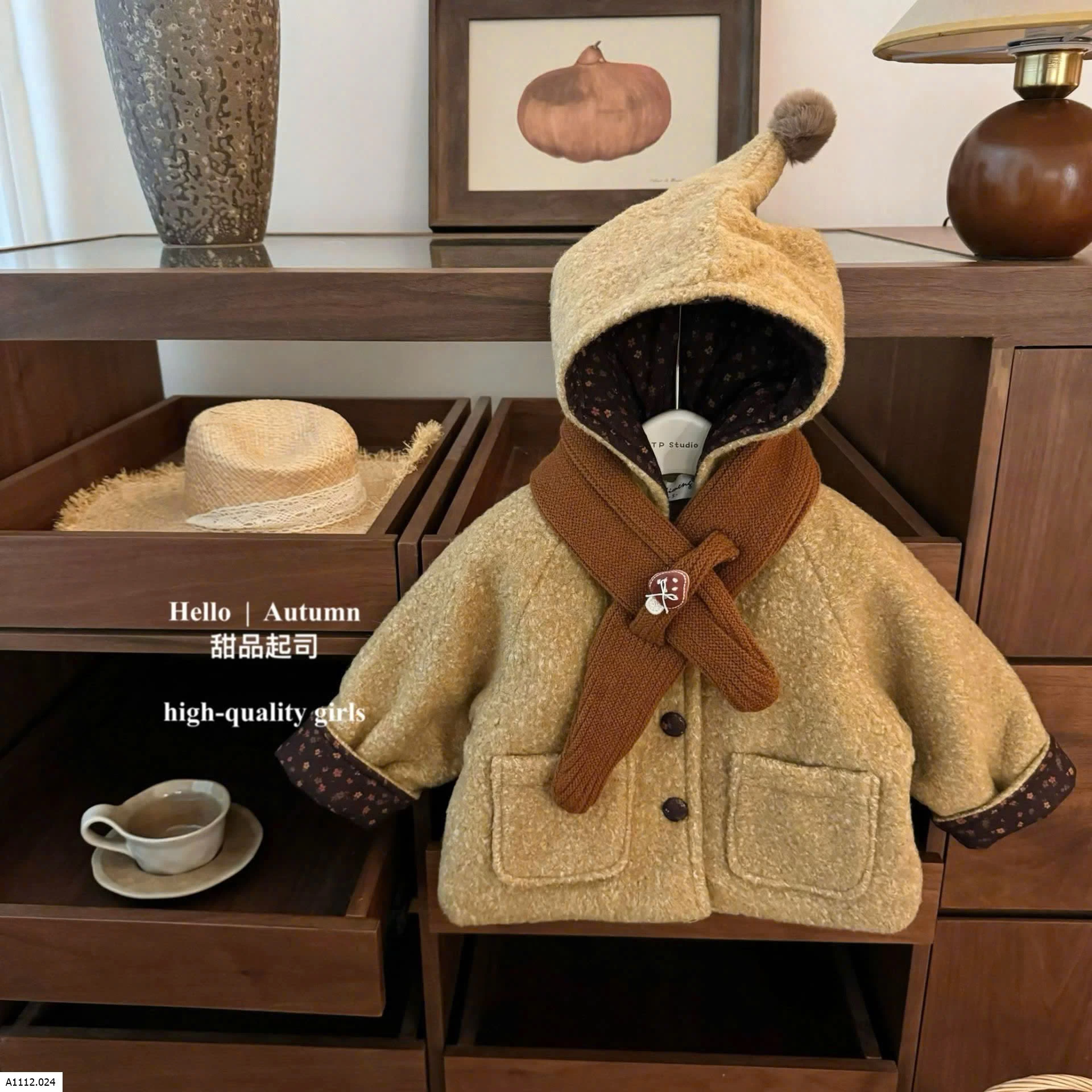 ÁO KHOÁC KÈM KHĂN BG Giá sỉ 322k