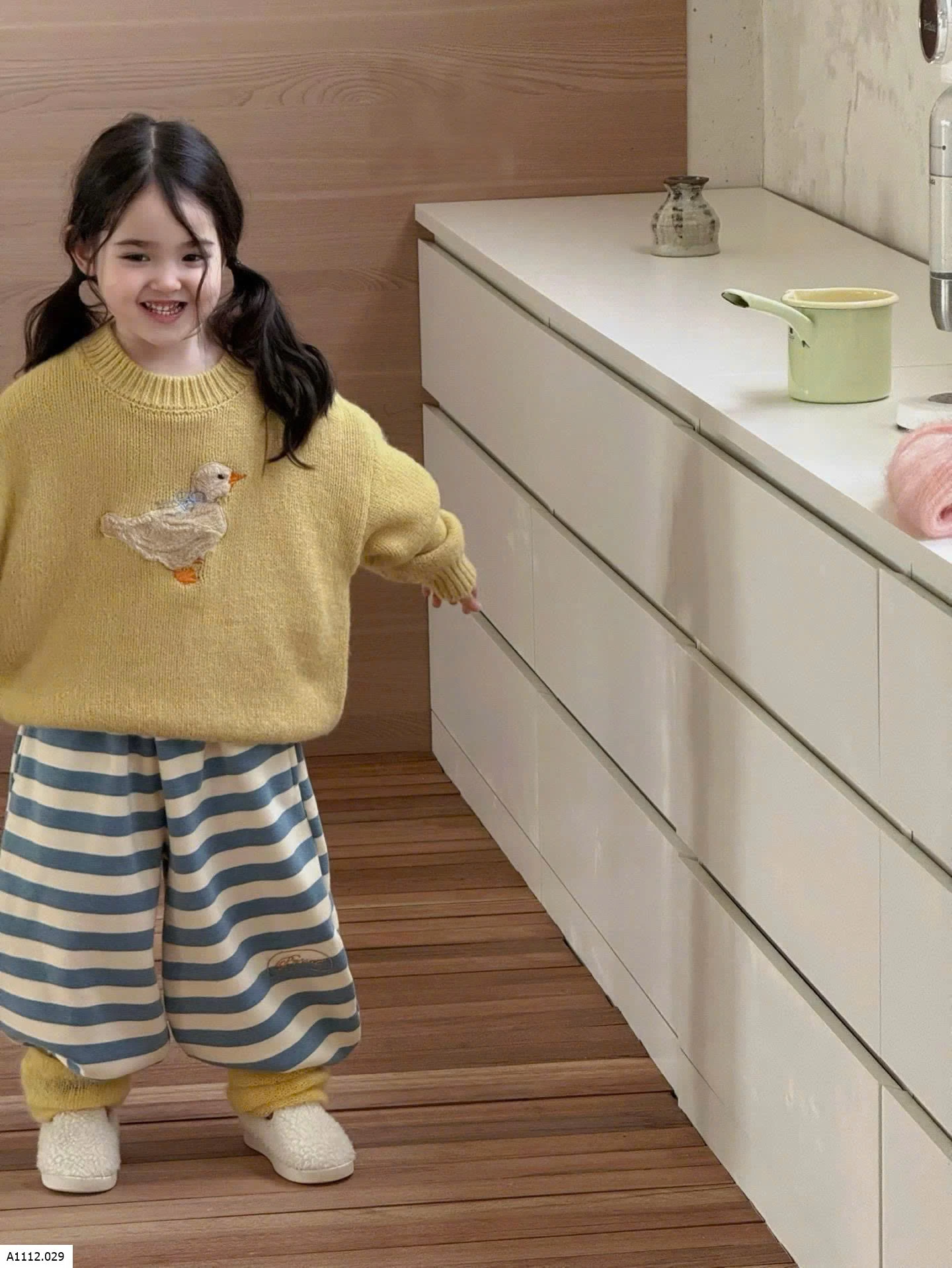 SET ÁO LEN VỊT MIX QUẦN KẺ BG Giá sỉ áo: 193k quần: 181k