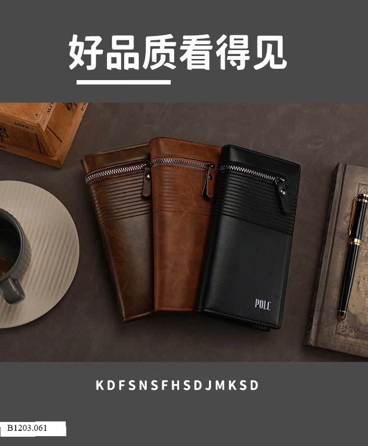 VÍ DA DÀI CHO NAM MẪU MỚI  Sỉ 62k