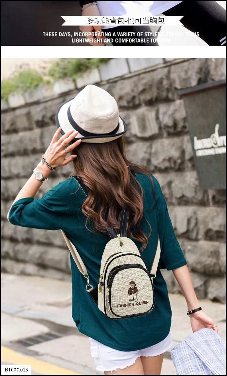 BALO MINI THÊU GẤU   Sỉ giá 170k