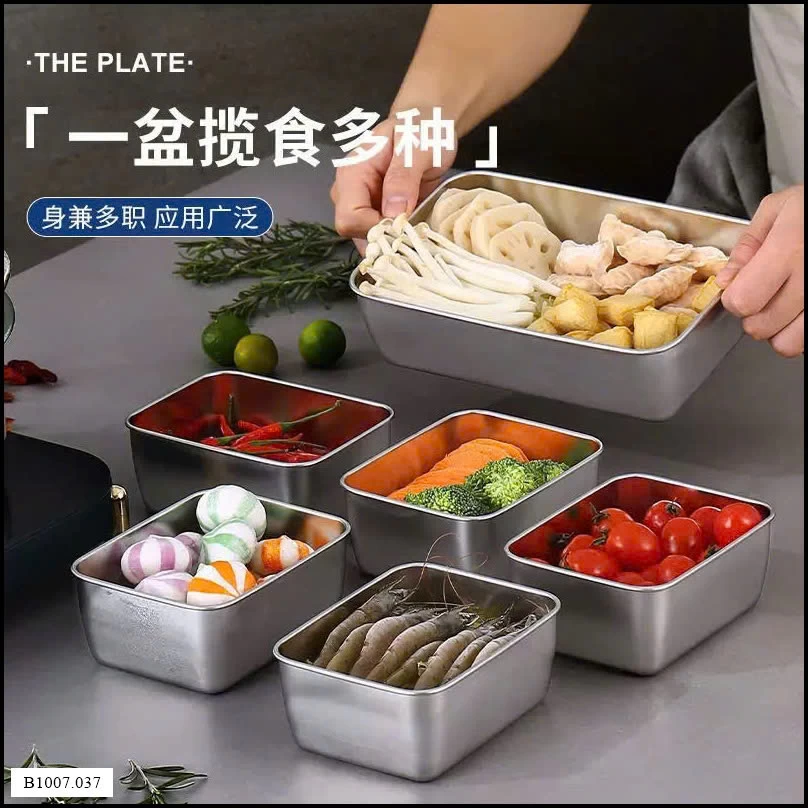 SET 5 HỘP INOX KÈM NẮP NHỰA Sỉ giá 49k/set 5 hộp