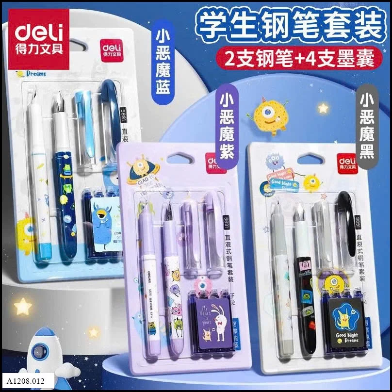 BÚT MÁY DELI   Giá sỉ 25k/c hình ngẫu nhiên