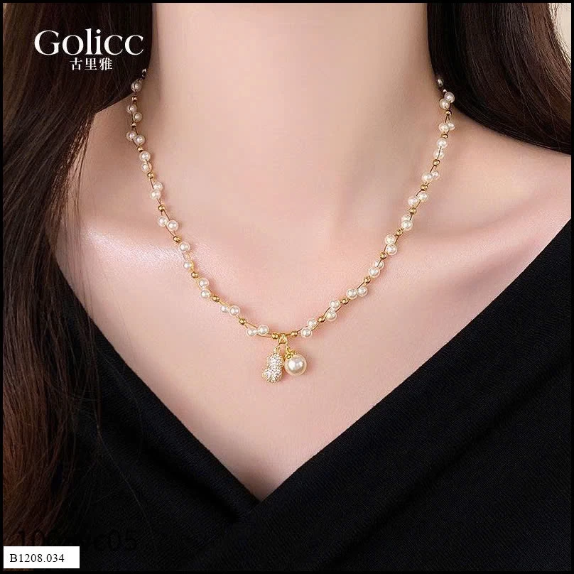 VÒNG CỔ NGỌC TRAI GOLICC    Giá sỉ 145k