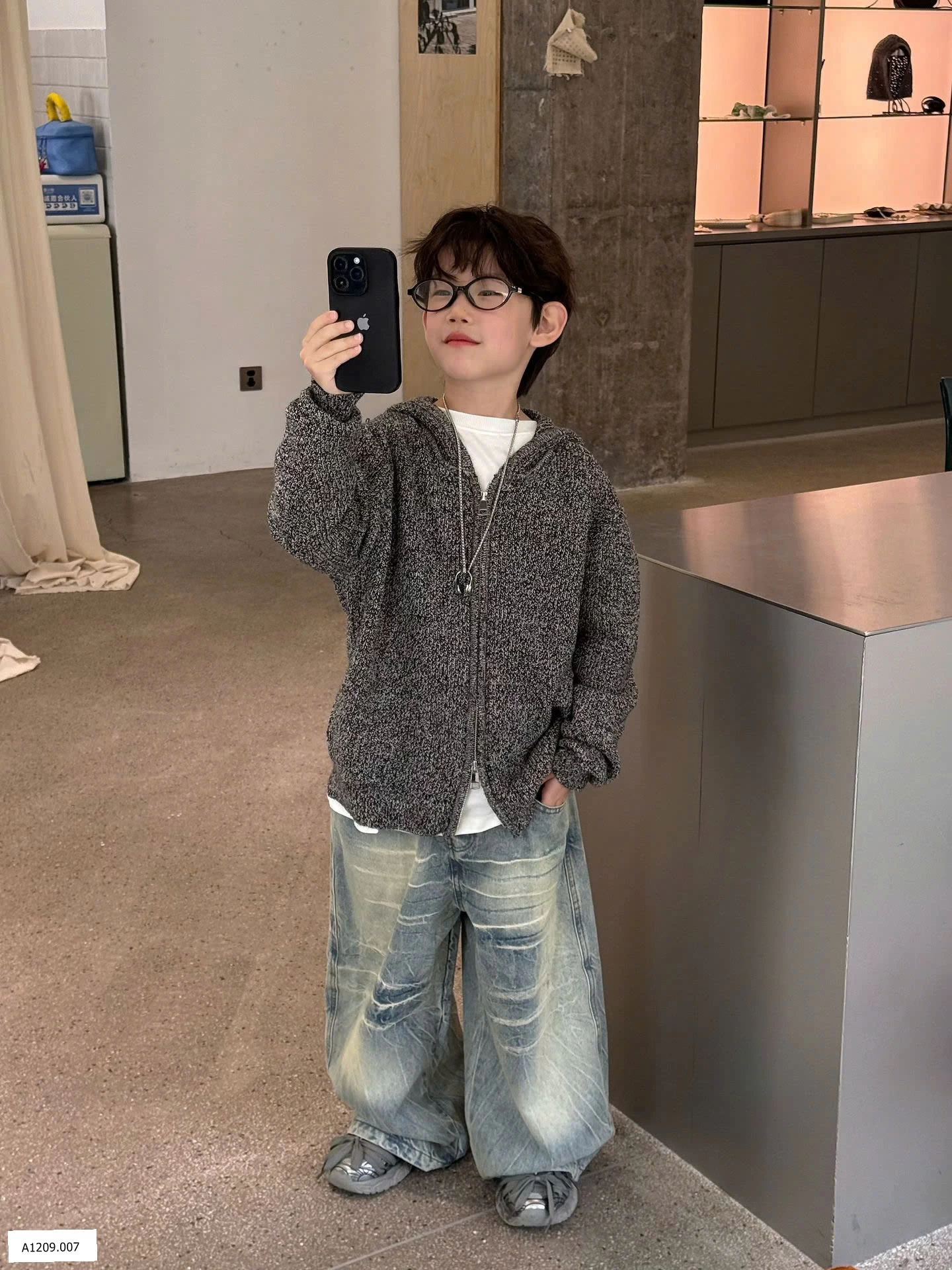 ÁO KHOÁC LEN CÓ MŨ CHO BÉ  Giá sỉ áo 202k, quần 196k