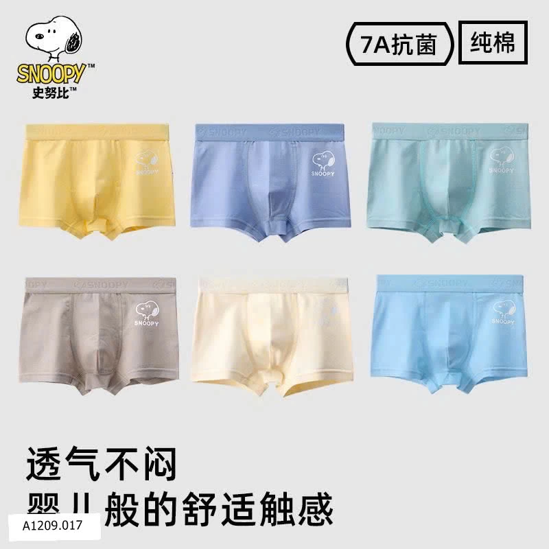 SET 4 QUẦN SỊP CHO BÉ SNOOPY   Giá sỉ 122k
