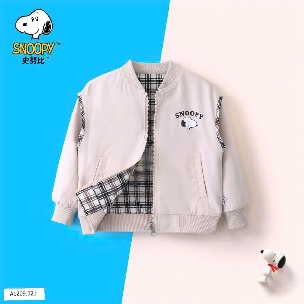 ÁO KHOÁC BOMBER 2 MẶT SNOOPY  Giá sỉ 172k