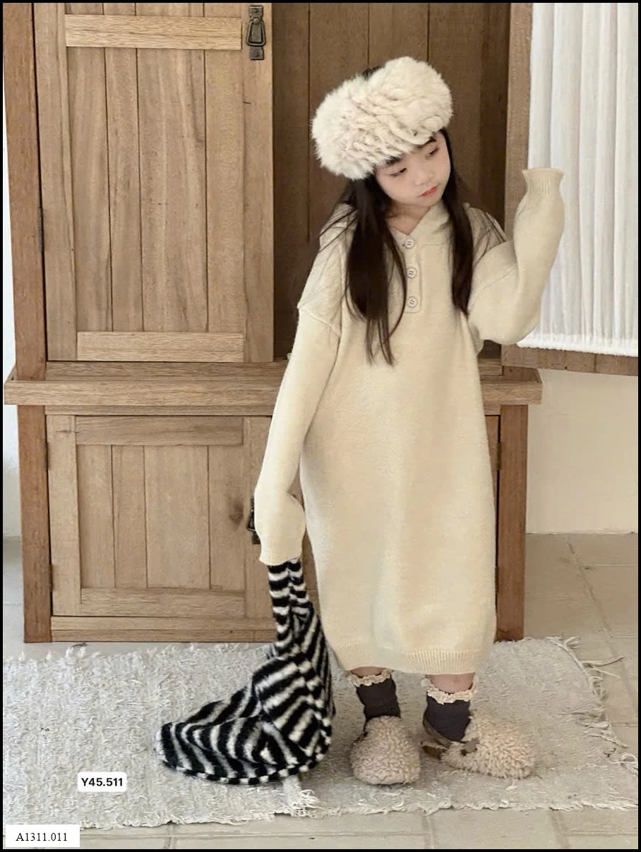 Váy len suông dáng dài   Giá sỉ 220k