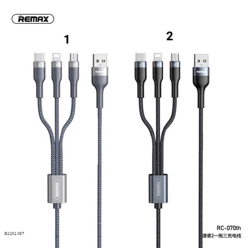 Dây sạc REMAX 3in1  Sỉ 60k/ 1 dây