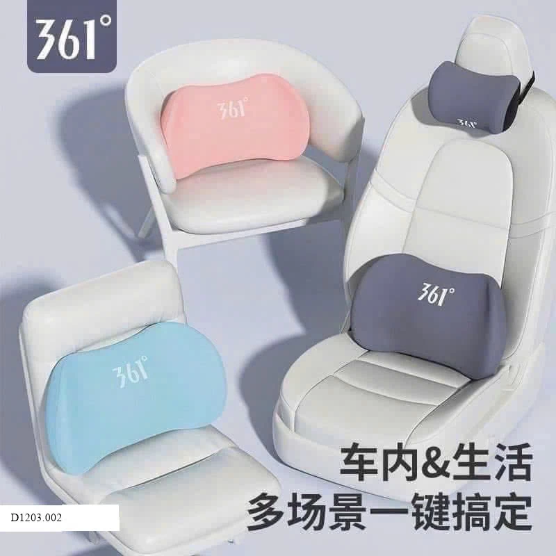 Set gối cổ và tựa lưng ô tô h.ãng 361  Sỉ 165k