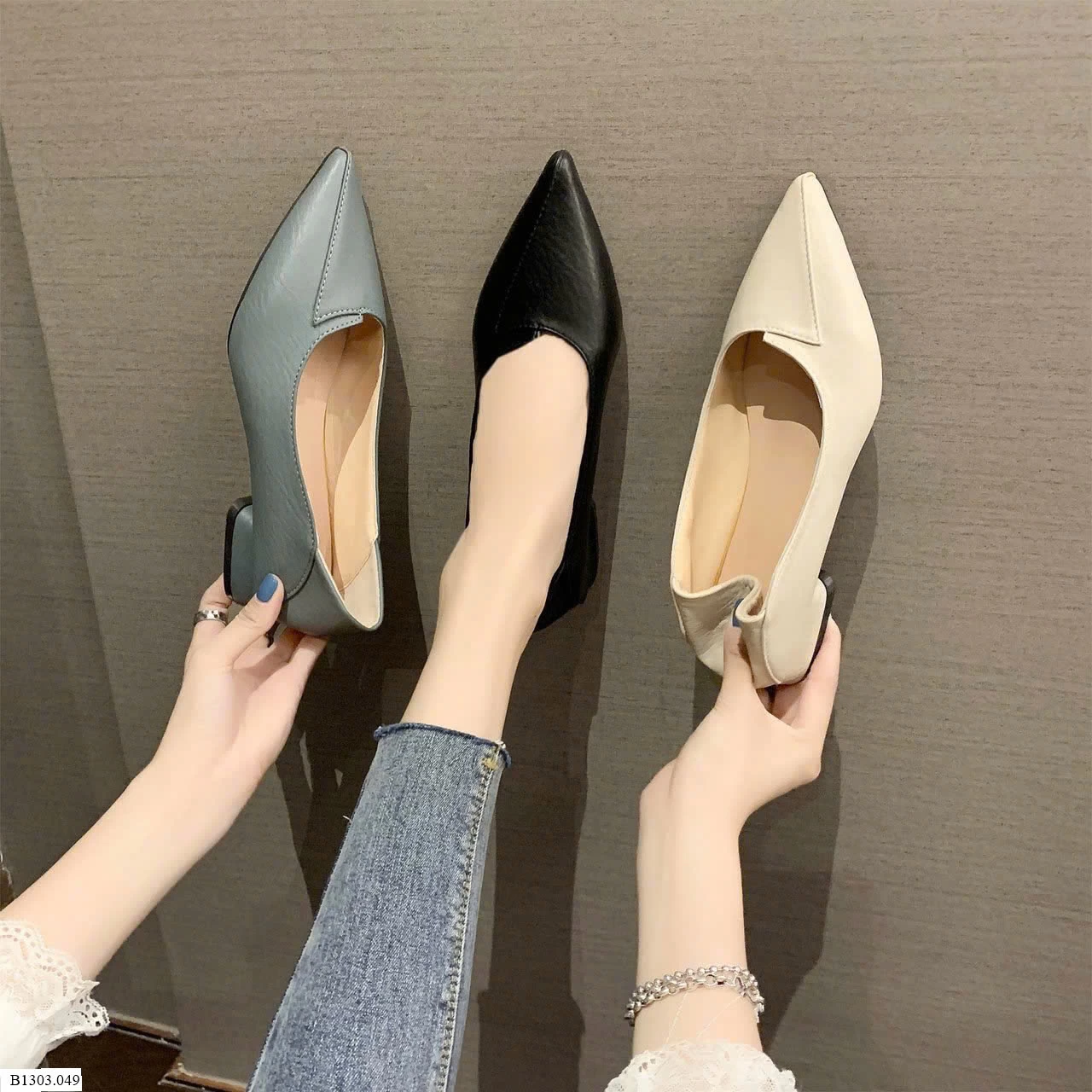 GIÀY DA MŨI NHỌN CHO NỮ   Sỉ 109k