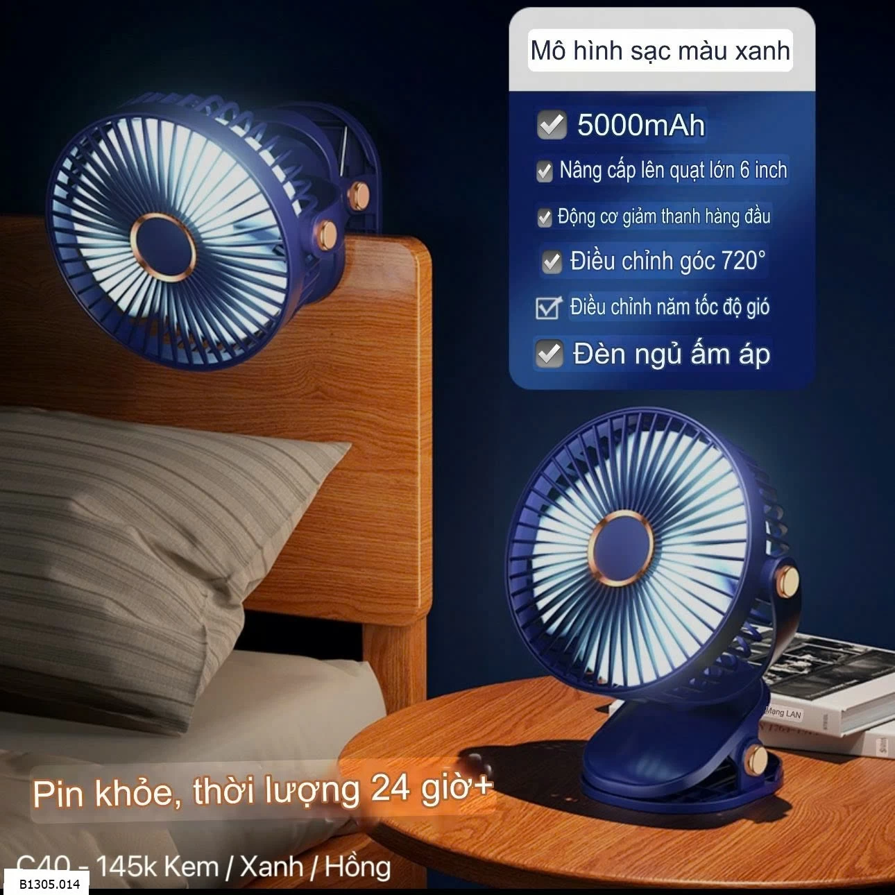 QUẠT TÍCH ĐIỆN 5000 MAH Sỉ 120kk