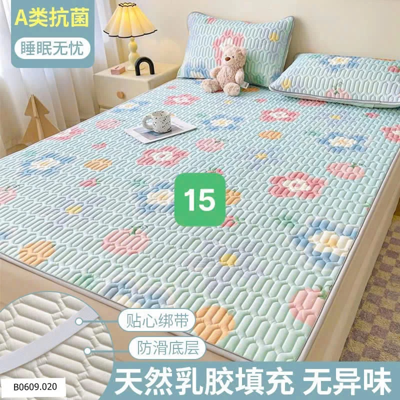 CHIẾU ĐIỀU HOÀ CAO SU KÈM VỎ GỐI Giá sỉ 1m5x2m: #185k ( kèm 2 vỏ gối )