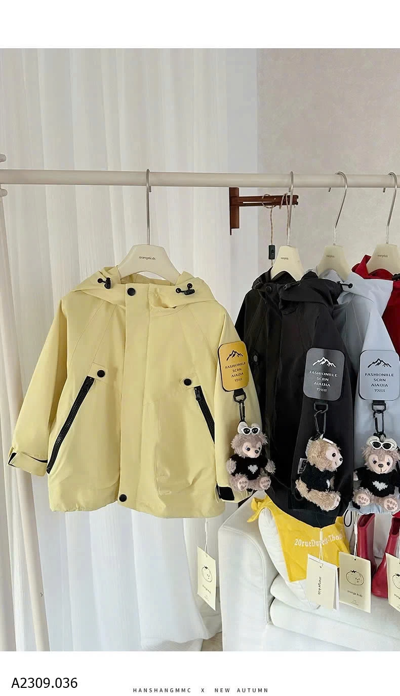 ÁO KHOÁC GIÓ CUTE CHO BÉ  Giá sỉ 240kA