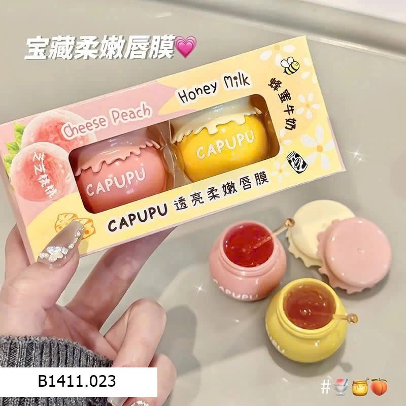 MẶT NẠ DƯỠNG MÔI CAPUPU  Giá sỉ  45k/set 2 hũ mix