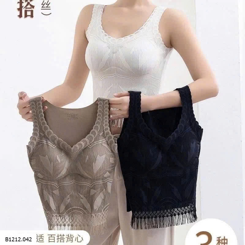 ÁO GIỮ NHIỆT SÁT NÁCH PHỐI REN TUA RUA  Giá sỉ 70k