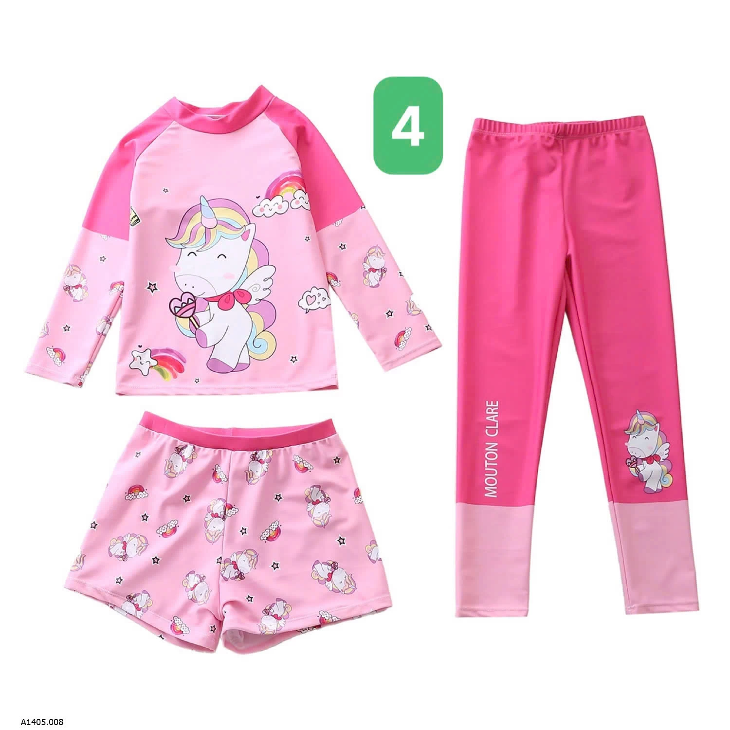 SET ĐỒ BƠI BÉ GÁI 3 CHI TIẾT Sỉ 159k/1 set 