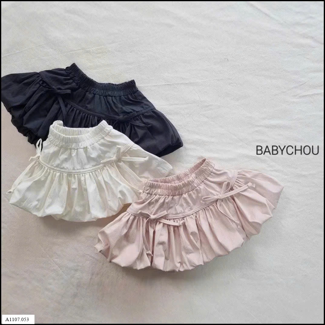 CHÂN VÁY NƠ CHO BÉ GÁI  Sỉ giá 122k