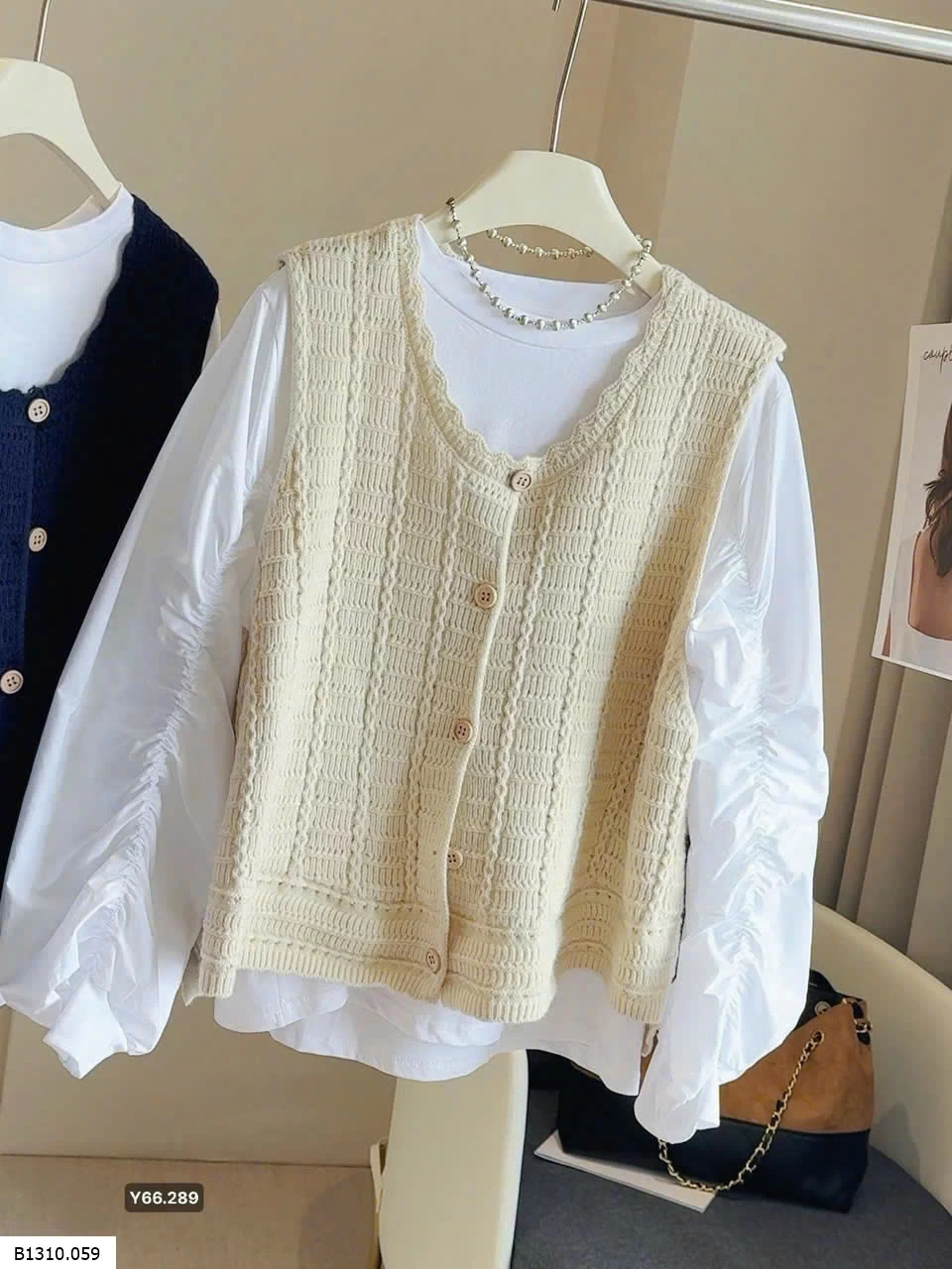 SET ÁO TRẮNG MIX GILE ANNA   Giá sỉ 215k