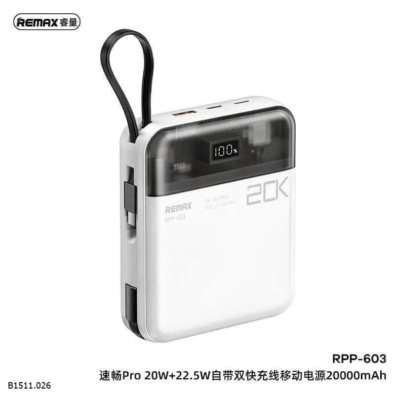 SẠC DỰ PHÒNG RM RPP 603  Giá sỉ 400k